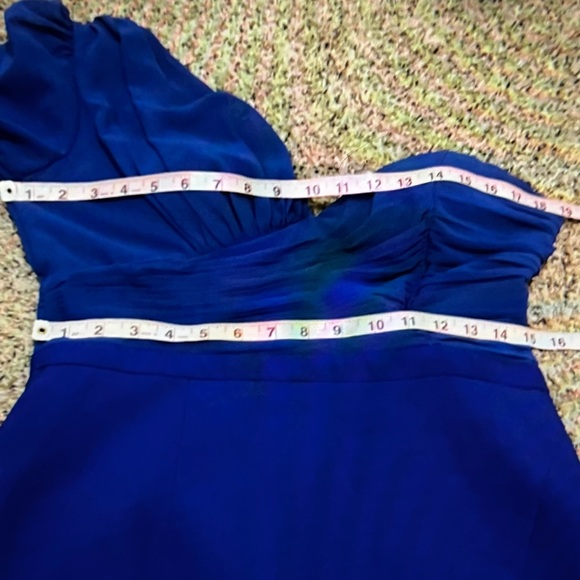 ELLE ZEITOUNE ONE SHOULDER GOWN ROYAL BLUE - Picture 5 of 7